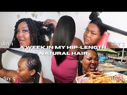 A WEEK IN MY HIP-LENGTH 4C NATURAL HAIR: VACAY PREP, BELIZE TRIP|HOW I GROW LONG NATURAL HAIR