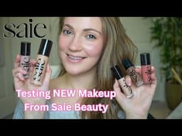 Full Face of Saie Beauty: Dew Bronze, Slip Tint Foundation & More | Natural Dewy Makeup Look
