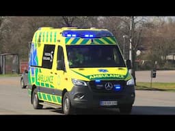 ST.MARIBO AMBULANCE (3237) region sjælland i udrykning rettungswagen auf Einsatzfahrt 緊急走行 救急車