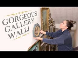 Thrifted Art Gallery Wall: How to Curate A Huge Vintage Wall Art Installation (Stairwell)!