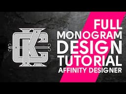 Affinity Designer Monogram logo Tutorial - Full and Free Affinity Designer Tutorial
