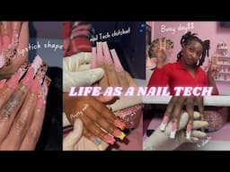 LIFE AS A NAIL TECH VLOG 🩷 come to the work with me + vlog