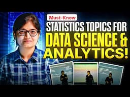 Must-Know Statistics Topics for Data Science & Analytics!