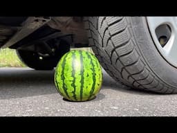 Crushing Crunchy & Soft Things by Car! EXPERIMENT: Car vs MINI WATERMELON, Coca Cola, Fanta, Mirinda