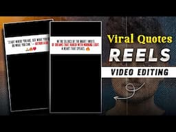 Non Scrolling Reels on instagram | instagram quotes reels editing |Insta non Scrolling Reels Editing