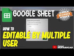 How To Make Google Sheet Editable By Multiple Users