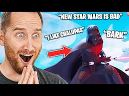 Reacting to CRAZY Fortnite AI Darth Vader!