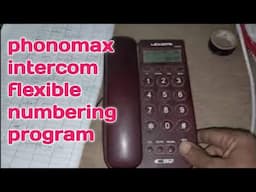 phonomax intercom flexible numbering program guide
