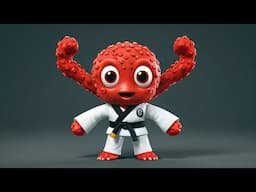 Blender with Stable Diffusion XL Tutorial - Karate octopus character