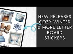 ⭐️ NEW RELEASES Cozy Winter and Letter Board Stickers Vol 2 Digital Stickers 2024