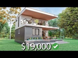 (6x7 Meters) Small House | Two Storey Tiny House Design | 1 Bedroom | House Design Ideas