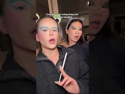 Our first time attempting drag makeup!!