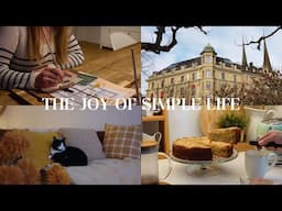 Finding Peace & Happiness In The Simple Things in Life / Banana Crumble Cake Recipe & Paiting.