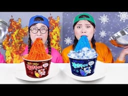 Hot Food VS Cold Food Challenge DONA
