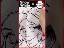 Would YOU Watch This Collab? Drawing Snow White in Demon Slayer Style #snowwhite #demonslayer #meiyu