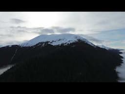 Juneau Town and Mountains by DRONE.  Amazing Mountains with Snow. - Juneau Alaska - ECTV