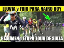 RESUMEN 1 ETAPA TOUR de SUIZA 2025 NAIRO Quintana y MOVISTAR DURA BATALLA HOY