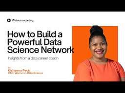 Data Career Masterclass: Networking and Community Building in Data Science