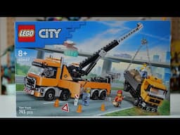 LEGO City 60467 Heavy-Duty Recovery Tow Truck with Crane Speed Build