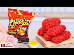 SO HOT Miniature Cheetos Mac 'n Cheese Recipe  ASMR Cooking Mini Food