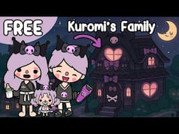 FREE! Kuromi Family House Design 😈🏠 Toca Boca House Ideas |  Toca Life Story
