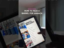 Barrel packing tips for Jamaica 😍🇯🇲📦 #youtubeshorts #barrel #shopping #shoppinghaul #jamaica