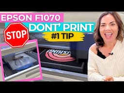 👕 Epson F1070 Platen Loading - WATCH BEFORE Your First DTF/DTG Print!