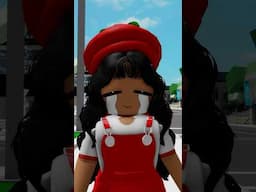 I was hungry, Buzz took my burger 🍔 🥺 #roblox #brookhaven #shorts