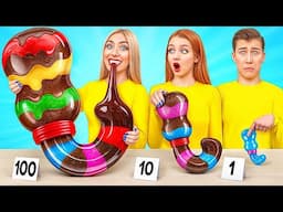 100 Layers of Food Challenge | Funny Kitchen Hacks by Jelly DO Challenge