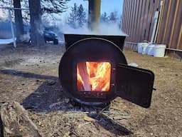 Making Maple Syrup. Removing the calf pen. Maple Syrup season ends. Piglets coming next week.
