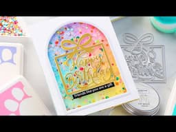Mixing Embossing Folders and Stencils + Special Gina K  Designs and Simon Says Stamp Gift!