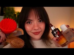 ASMR Cozy Friend Scalp Massage and Hair Brushing for Sleep 😴
