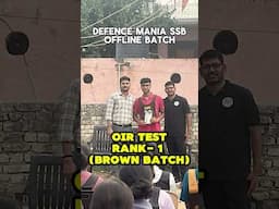 SSB OIR Test Rank- 1 | Defence Mania SSB #ssb #ssbpreparation