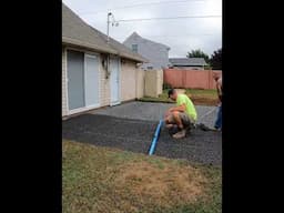 Paver patio build #paverpatio #hardscaping #backyard