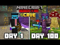 I Survived 100 Days in a CAVE WORLD in Minecraft Hardcore…