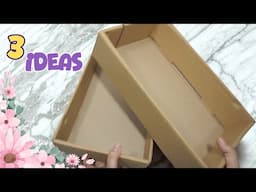 3 Amazing DIY Cardboard Box. Changing previously used boxes into environmentally-friendly treasures!