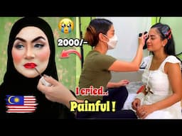 I Went to MALAYSIA's *WORST* Reviewed Makeup Artist 😱 *I CRIED* 😭 Painful 🤮 Rs.2000/-
