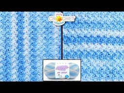 Easy Baby Boy Blanket "Seeds of Love" - using Ice Cream Big Scoop by Lion Brand