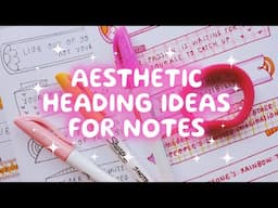 EASY HEADER DESIGNS FOR  NOTES or DIARY ✨ CUTE TITLE and  AESTHETIC HEADING IDEAS for PROJECT