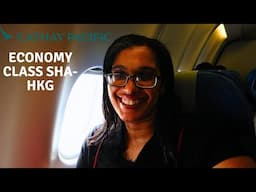 Flying Cathay Pacific economy class from Shanghai to Hong Kong