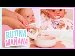 RUTINA DE MAÑANA CON MI BEBÉ REBORN KIRAZ 👩🏼‍🍳💕 | Ada Sweet