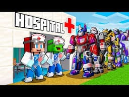 JJ and Mikey Opened Hospital for TRANSFORMERS in Minecraft - Maizen
