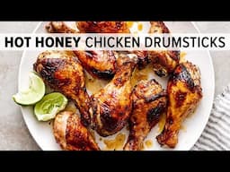 The Best CHICKEN DRUMSTICKS with Hot Honey Sauce (Easy Chicken Recipe!)