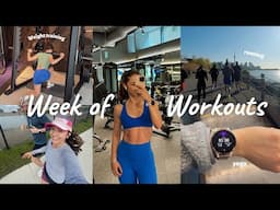 A WEEK OF WORKOUTS: balancing lifting, running, and low impact workouts.