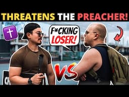 AGGRESSIVE MAN THREATENS THE PREACHER! (Cops Get Called...)