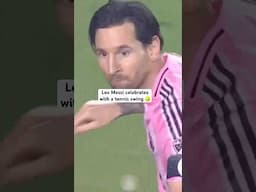 Rate Messi’s swing 💫 📹: ​⁠@AppleTV  #shorts #messi #tennis