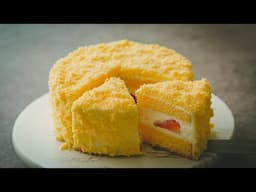 Strawberry Mimosa Cake｜Fluffy, Light & Tasty Recipe