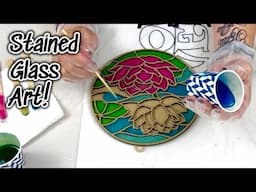 # 778 - Creating Stain Glass Art!  This was SO COOL! - Abstract Art