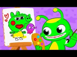 Learn Colors for Kids | Draw & Sing with Groovy! Ladybug, Pikachu & More