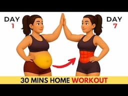 Top 30 Exercises to Burn Belly Fat & Slim Your Waist 100% | Hanging Belly To Flat Tummy in 7 Days🔥|